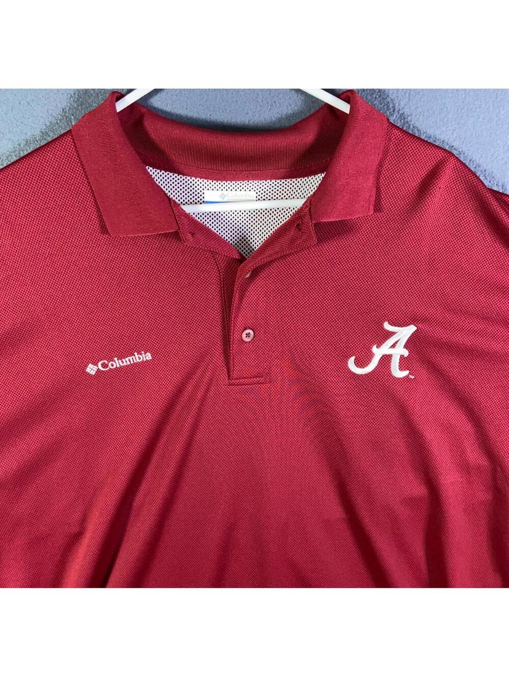 Crimson Tide Bama Columbia PFG Alabama Shirt XLarge Fishing Performance Gear EUC